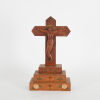 A Hand-Tooled Folk Art Wooden Crucifix