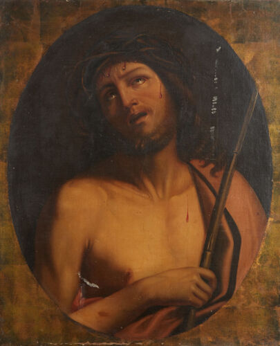 A Late 19th/Early 20th Century Oil Paining of Jesus Christ