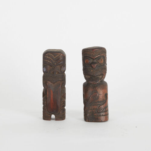 A Pair of New Zealand Folk Art Figures