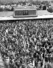 UNKNOWN PHOTOGRAPHER Crowd at Trentham racecourse tote, Wellington.