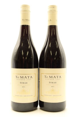 (2) 2015 Te Mata Estate Vineyards Syrah, Hawke's Bay