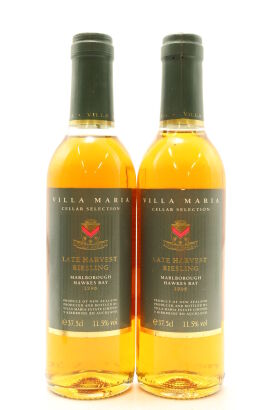 (2) 1996 Villa Maria Cellar Selection Late Harvest Riesling, Marlborough, 375ml