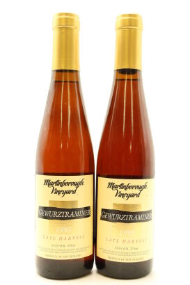 (2) 1995 Martinborough Vineyard Late Harvest Gewurztraminer, Martinborough, 375ml