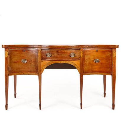 A Fine George III Sheraton Mahogany Sideboard