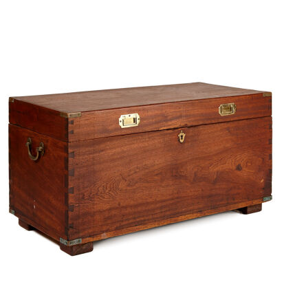 A Campaign Camphor Chest