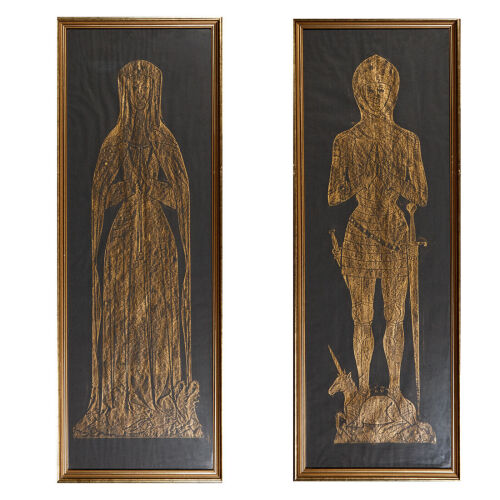 A Pair of Brass Rubbings