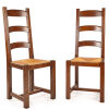 A Pair of Oak Farmhouse Cane Seated Chairs - 2