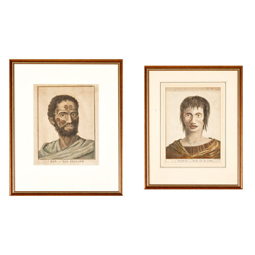 William Hodges - A Pair of Portraits: A Woman of New Zealand and A Man of New Zealand