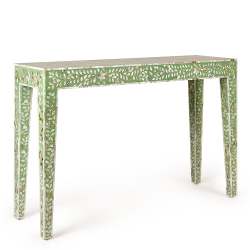 A Mother-Of-Pearl Shell Inlaid Console Table