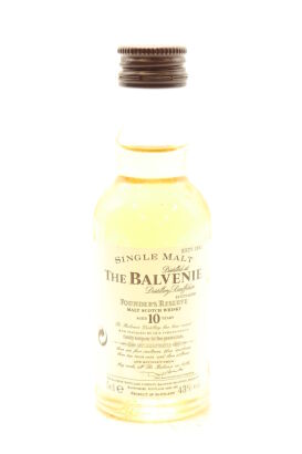 (1) The Balvenie Founder's Reserve 10 Year Old Single Malt Scotch Whisky Miniature, 43% ABV, 50ml, Circa 1990s