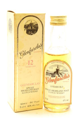 (1) Glenfarclas 12 Year Old Single Malt Scotch Whisky Miniature, 43% ABV, 50ml, Circa 1990s