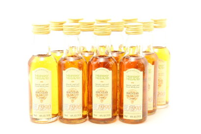 (12) 1990 Macallan Murray McDavid 12 Year Old Single Malt Scotch Whisky, 46% ABV, 50ml