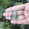 18ct Yellow Gold, 9.60ct Colombian Emerald, Drop Earrings - 4