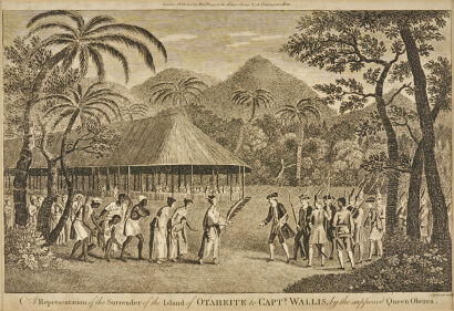 A Representation Of The Surrender Of The Island Of Otaheite To Cast Wallis by John Hall