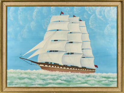 ARTIST UNKNOWN Ship Folk Art