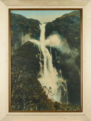 ARTIST UNKNOWN Hand-Coloured Waterfall