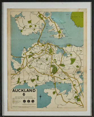 A Vintage AA Map Of Auckland