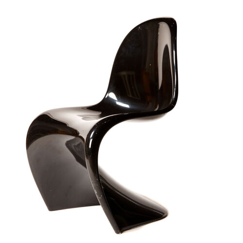 A Panton S Chair in Black