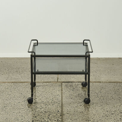 A Michael Draper Black Steel Trolley