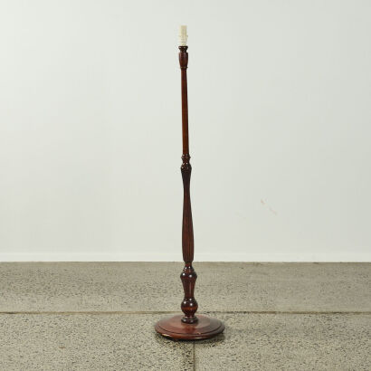 A Vintage Turned Wooden Lamp Stand