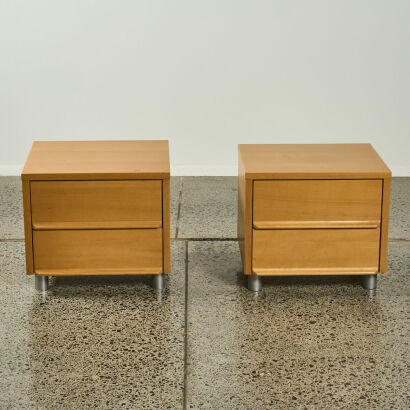 A Pair Contemporary Leo Magnani Bedside Cabinets