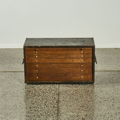 An Antique Oak Toolbox