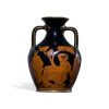 A Black Glazed Earthenware Portland-Style Vase - 2