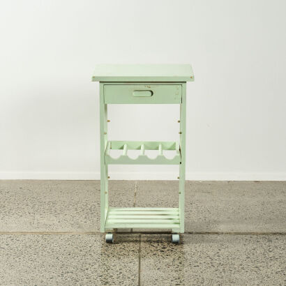 A Lime Green Country Style Storage Unit