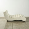 A Contemporary White Leather Chaise