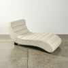 A Contemporary White Leather Chaise - 2