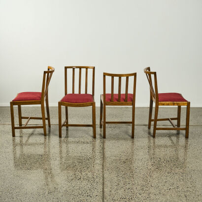 A Set Of Four English Oak Chairs