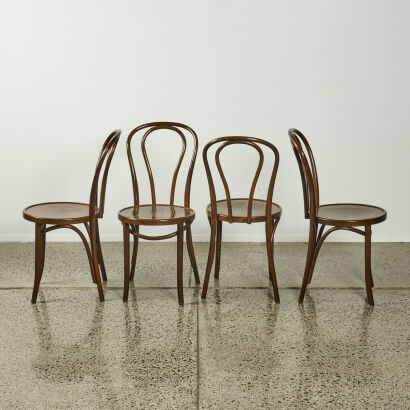 A Set Of Four Bentwood DiningChairs