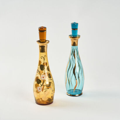 A Pair of Glass Stopper Bottles