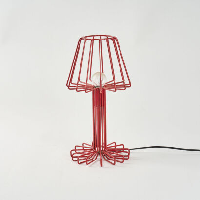 A Fifty Two Ways Red Line Wire Lamp