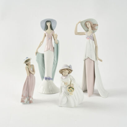 A Collection of Four Lladro Figurines