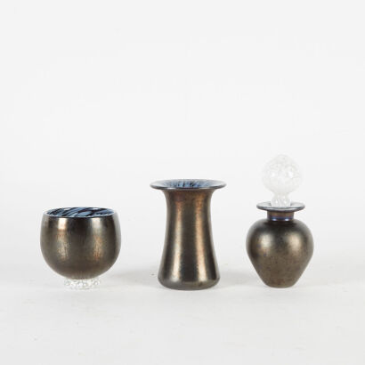 A Trio Of Glass Vessels By Andrew Sanders & David Wallace