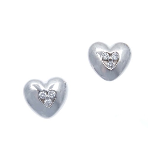 18ct Tiffany & Co. Diamond Heart Earrings