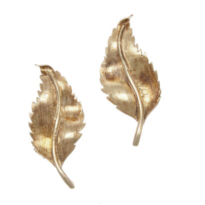 18ct Gold Leaf Earrings