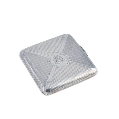 A Good Quality Heavy Russian Silver Cigarette Case