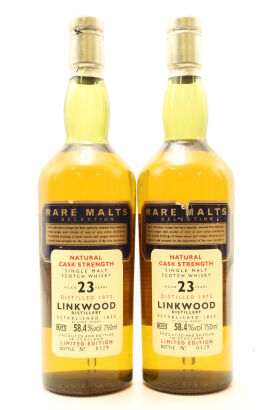 (2) Rare Malts Selection Natural Cask Strength Linkwood 23 Year Old Single Malt Scotch Whisky