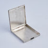 An Art Deco Stylish Sterling Silver Rectangular Cigarette Case or Powder Compact - 2