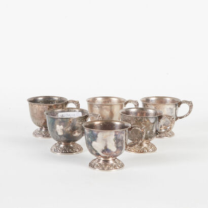 A Set of Six Rogers Silver Plated Cups