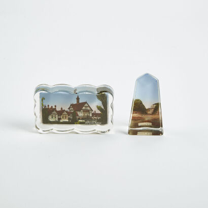 A Pair of Rotorua Commemorative Paper Weights