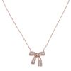 14ct Rose Gold Diamond Bow Pendant