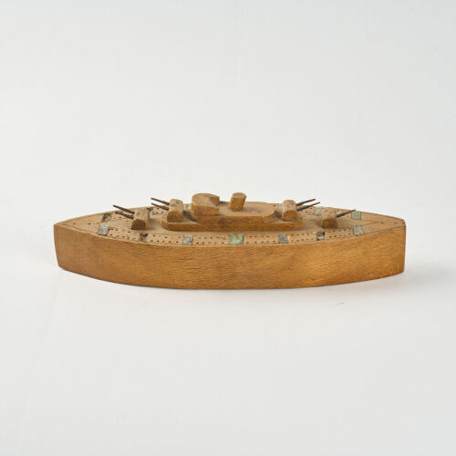 A Rewarewa Battleship With Paua Inserts