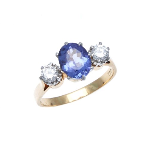 18ct Tanzanite and Diamond Ring