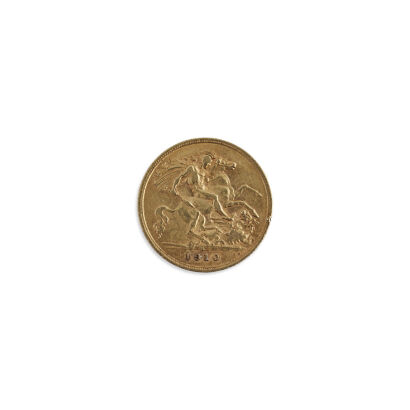 A 1910 Gold Half Sovereign