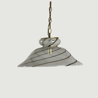 A Seventies Striped Murano Pendant Lamp