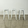 A Trio Of Tessa White Metal Barstools