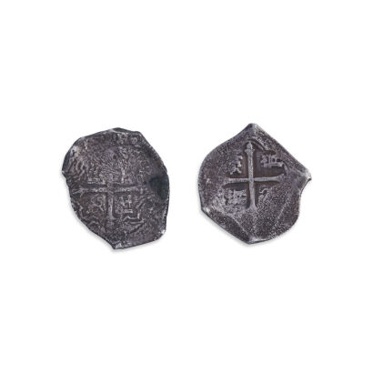 Two Spanish Cob Reale Coins